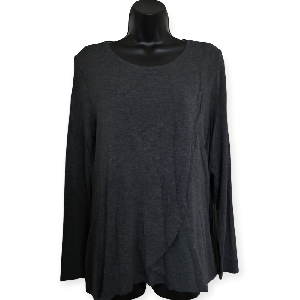 ❤️ Motherhood Charcoal Long Sleeve Maternity Nursing Top☆